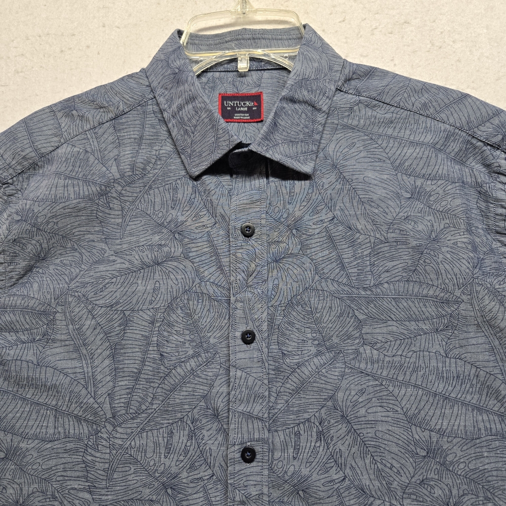 UNTUCKit Gray Patterned Casual Button Down Shirt - image 2